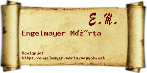 Engelmayer Márta névjegykártya