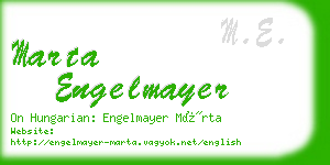marta engelmayer business card